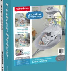 Fisher -Price Sweet Snugapuppy Dreams Cradle 'n Swing 