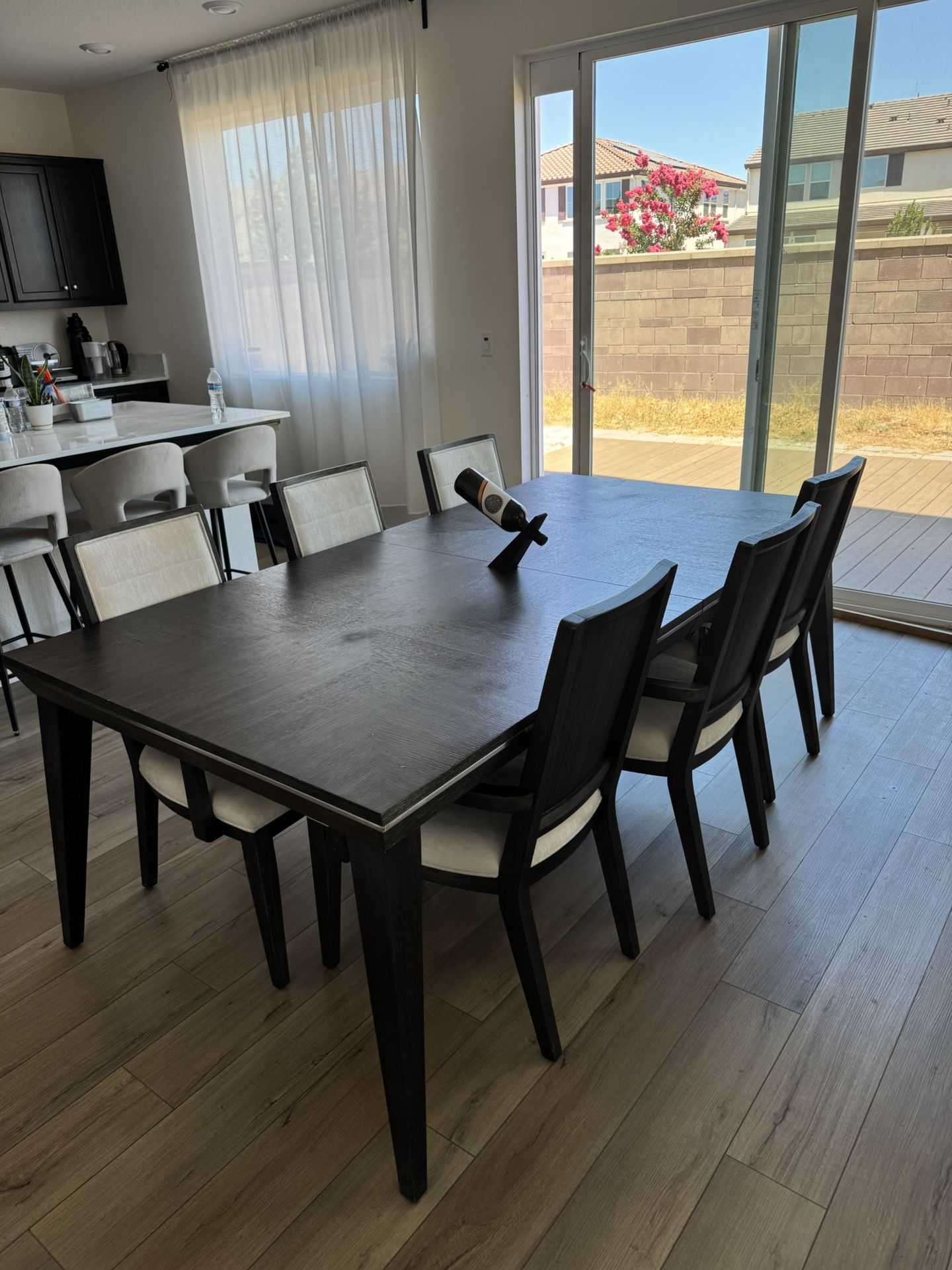 dark wood dining table in excellent condition