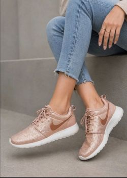 Nike shoes Golden mettalic color