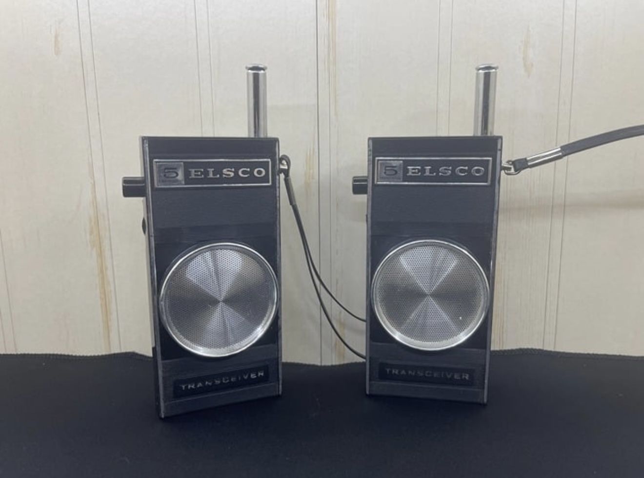 Vintage Transceiver Walkie-Talkie Pair ELSCO Transistor Radio