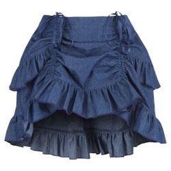 Missy/Queen Denim Bustle Skirt