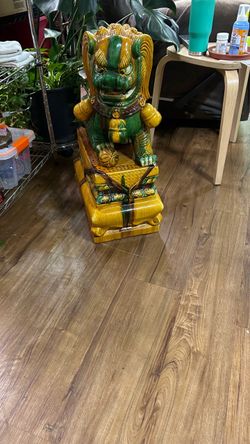 Large Ceramic Foo Dog Statue