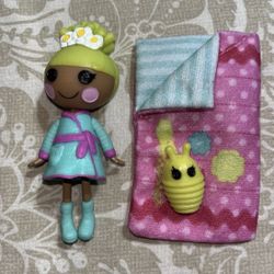 Mini Lalaloopsy Sew Sleepy Pix E Flutters doll 3” plus Honey Bee Pet-Complete