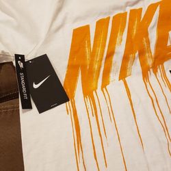 Nike White Orange Peel Size large