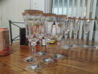 Mikasa Holly Gold Flutted Champagne Glass