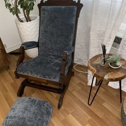 Restored Rocker With Ottoman 