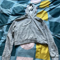 H&M Gray Cropped Hoodie