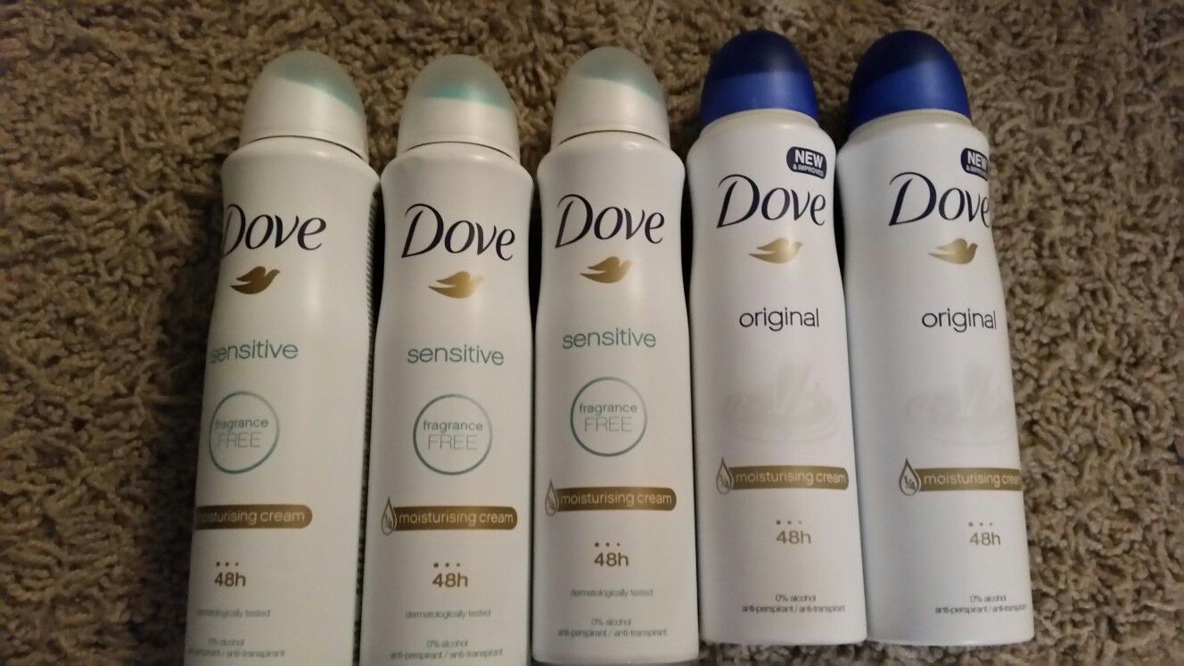 4 Dove Spray Deodorants