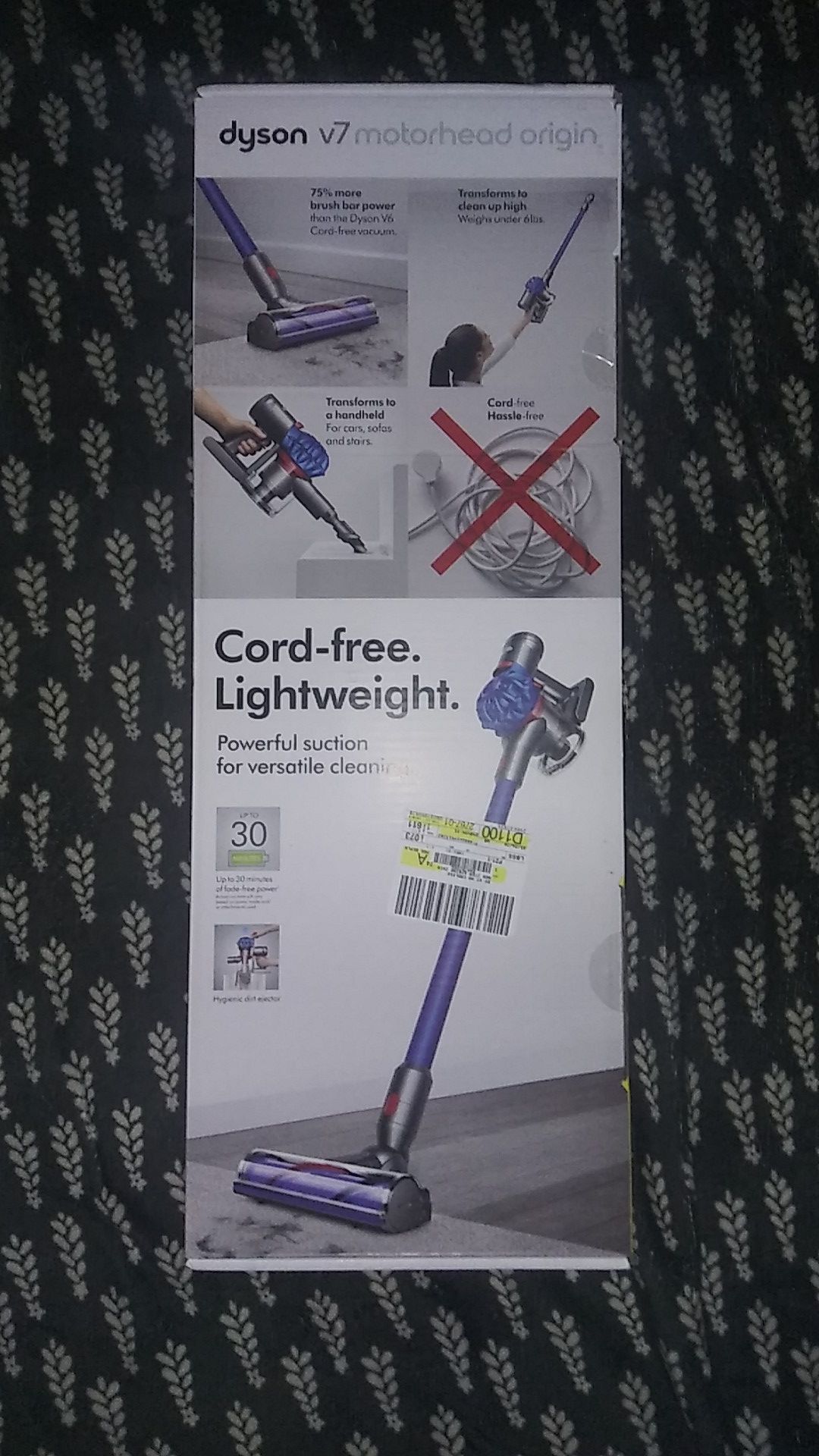 Dyson V7 Motorhead cordless vacuum.