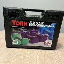 York By Barbell 20 Lbs Weights Set