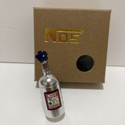 NOS Bottle Shaped Car Vent Clip Air Freshener Silver