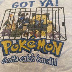 1999 Pokemon Official Nintendo Licensed T Shirt Size M 