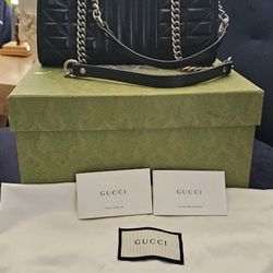 Authentic Gucci Marmont Matelasse Small Tote Bag