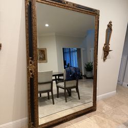 Large Ornate Gold Framed Mirror – Heavy Statement Piece