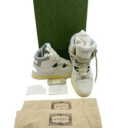 Gucci 765437 Interlocking G High-Cut Distressed Effect 401/2=7 U.S Men