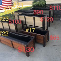 Wood Planter Box Garden Raised Herb Pots Organic