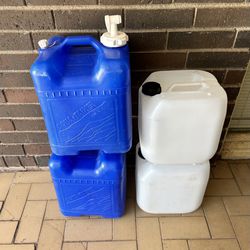 Lot of 4) 5 Gallon Containers-Food Grade