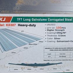 7ft Galvanized Corrugated Steel Panels 
