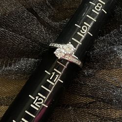 Sterling silver  cubic zirconia ( CZ) Size 10 Ring