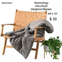 Brand New Restorology Ultra Plush Minky Cover Weighted Blanket 