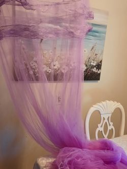 Pretty Of The Bed Or Crib Or Whatever You Want. Has An Opening Area .