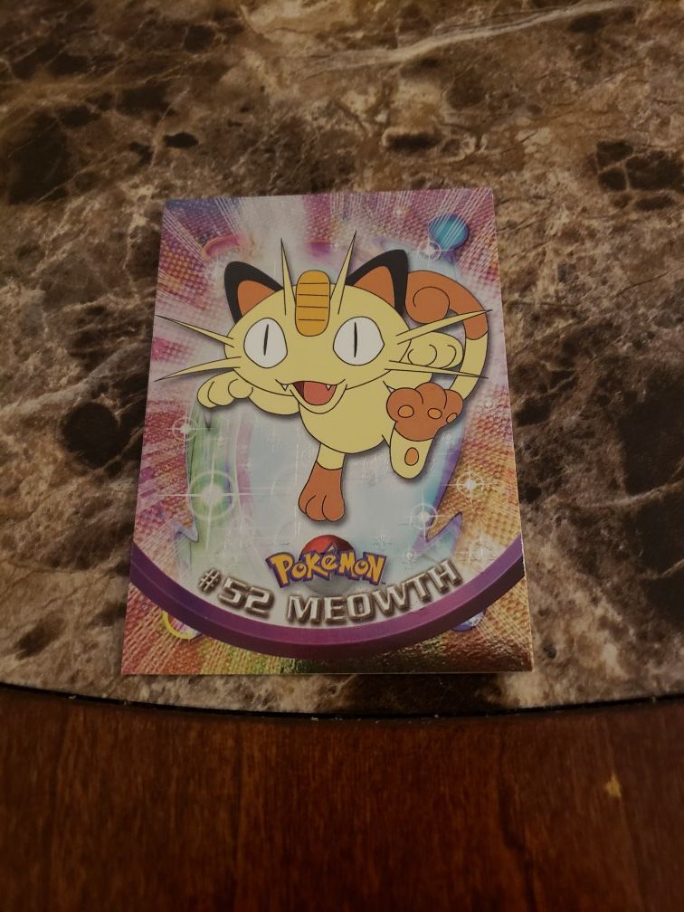 Pokemon holo #52 Meowth topps