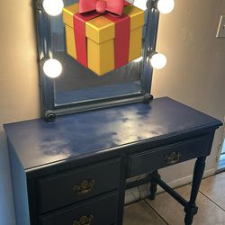 Custom Makeup Vanity Cabinet With Mirror