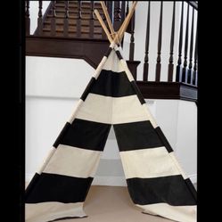 Black And White Kids Play Teepee
