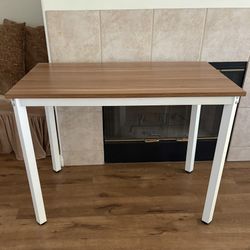 Wood Desk with Metal Legs
