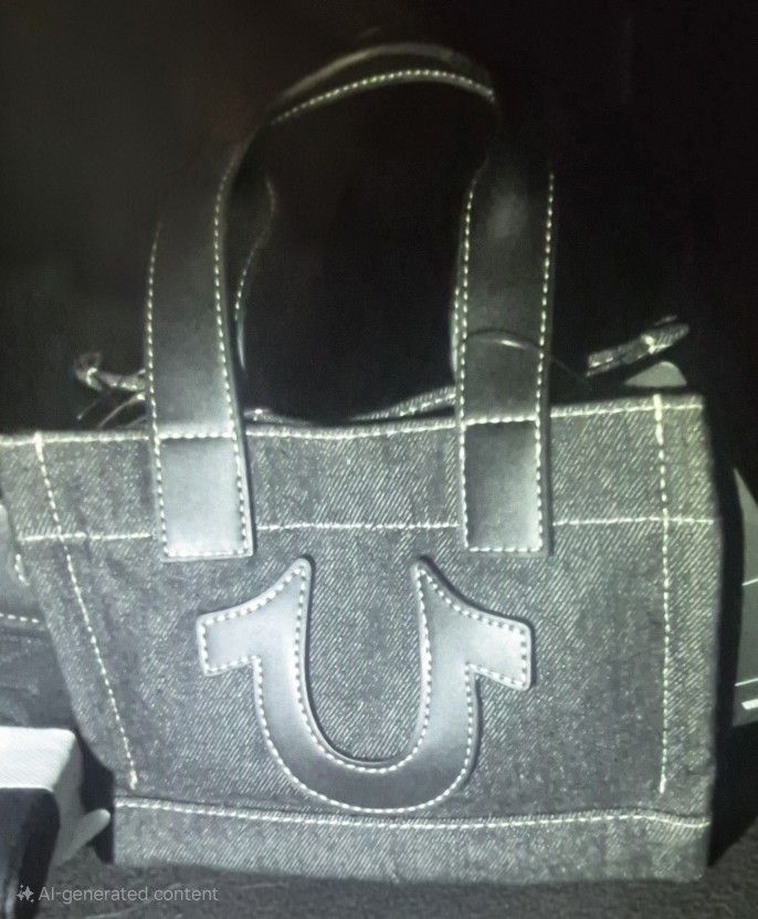 Nwt TRUE religion Black Denim Bag