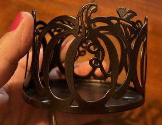 Bronze Pumpkin Candle Holder