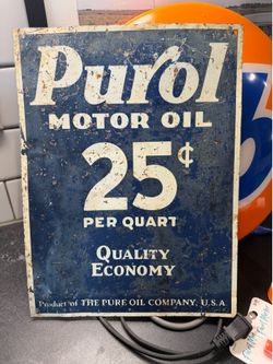 Pure Motor Oil Early Tin Tacker