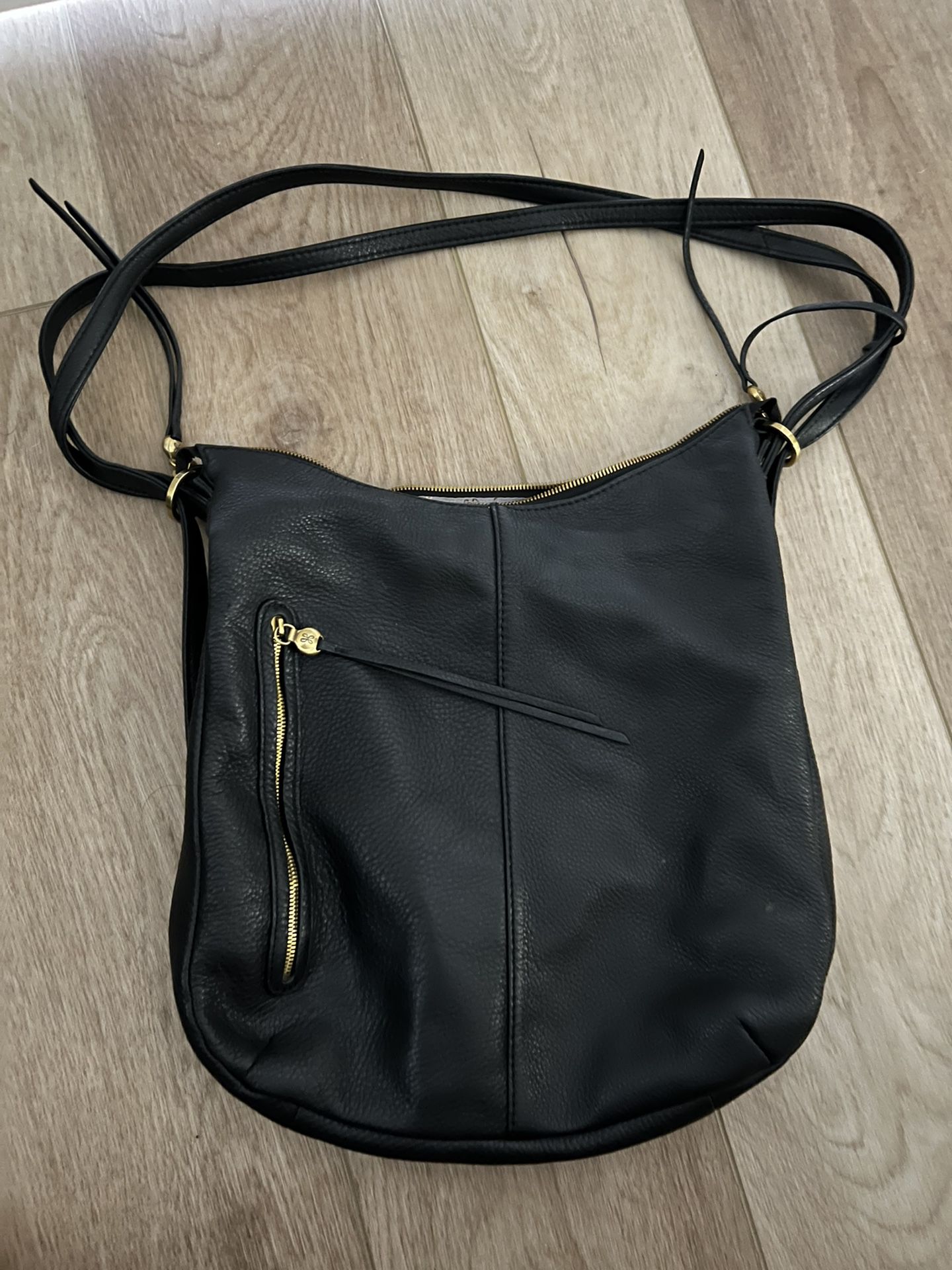 Hobo Black Leather Backpack Shoulder Purse 