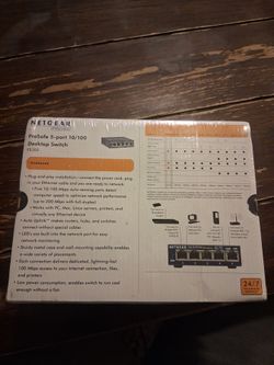 Netgear ProSafe 5-Port 10/100 Desktop Switch FS105