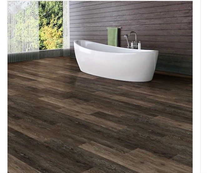 ☆SALE☆ ALLURE (GRIP STRIP) VINYL FLOORING - 6 Boxes / 144 Sq Ft - Khaki Oak Dark