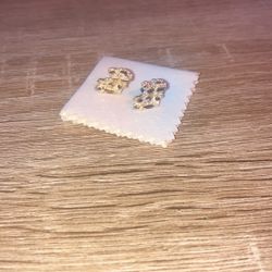 14k Gold Nugget Men Earrings 