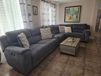 Modular Power Reclining Sectional with 3 power Reclining seats