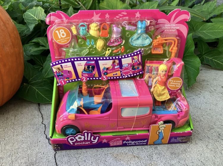 Vintage 2005 Mattel Polly Pocket Pollywood Limo-Scene Limousine Car Play Set