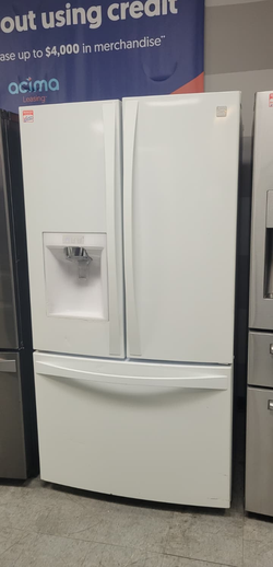 Kenmore Elite French Door Fridge – White, Water Dispenser, 26 cu ft