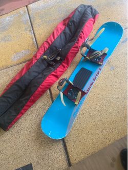 Snowboard and Bag