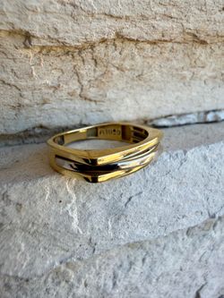 18k yellow/white gold ring