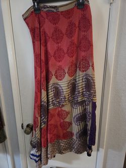 Darn Good Yarn wrap around sari skirt