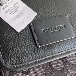 Coach lucas crossbody bag in signature jacquard