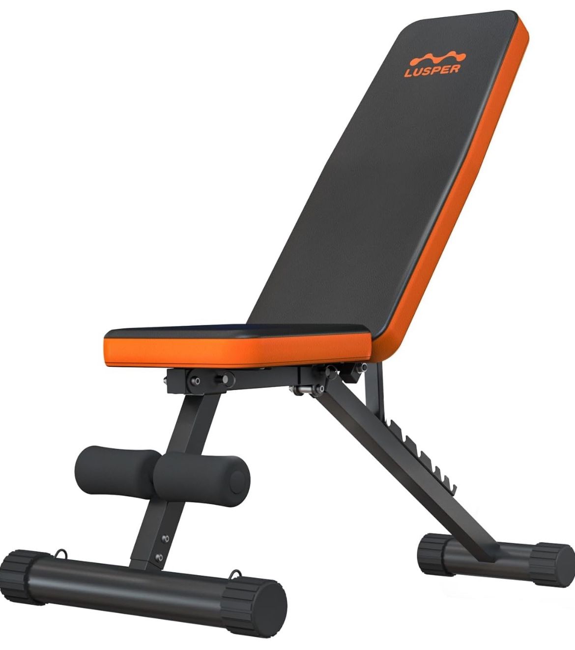 Lusper 800lb Weight Bench for Home Gym, Adjustable and Foldable Weight Bench, Multi-Purpose Workout Bench for Bench Press Sit up Incline Flat Decline