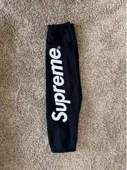 Supreme Satin Appliqué Sweatpant 'Black'