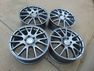 4 Used Silver 18X8 MB Crux Rims 5X114.3 5X4.5  +40MM Offset