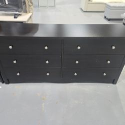 M-New Black Dresser for Bedroom,6 Drawer Dressers, Storage Chest of Drawers for Hallway,Living Room, Entryway