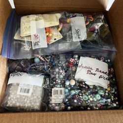 Big Box Of Beads And Findings Over 9 Lbs