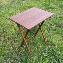 Vintage MCM Scheibe Multi Purpose Wood TV Tray Folding Table