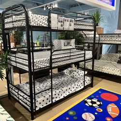 Triple Twin Bunkbed Sale… With All 3 Mattresses Included